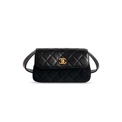CHANEL LAMBSKIN FLAP CROSSBODY BAG AP4677 (19.5*11.5*5cm)
